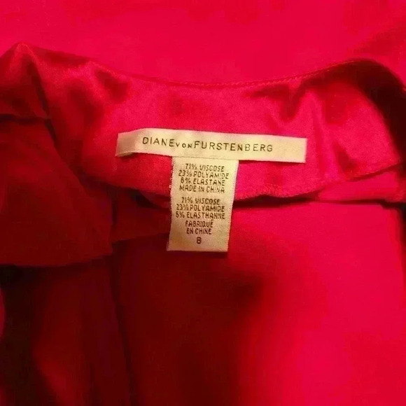 Diane Von Furstenberg Hot Pink Minidress - Picture 4 of 4